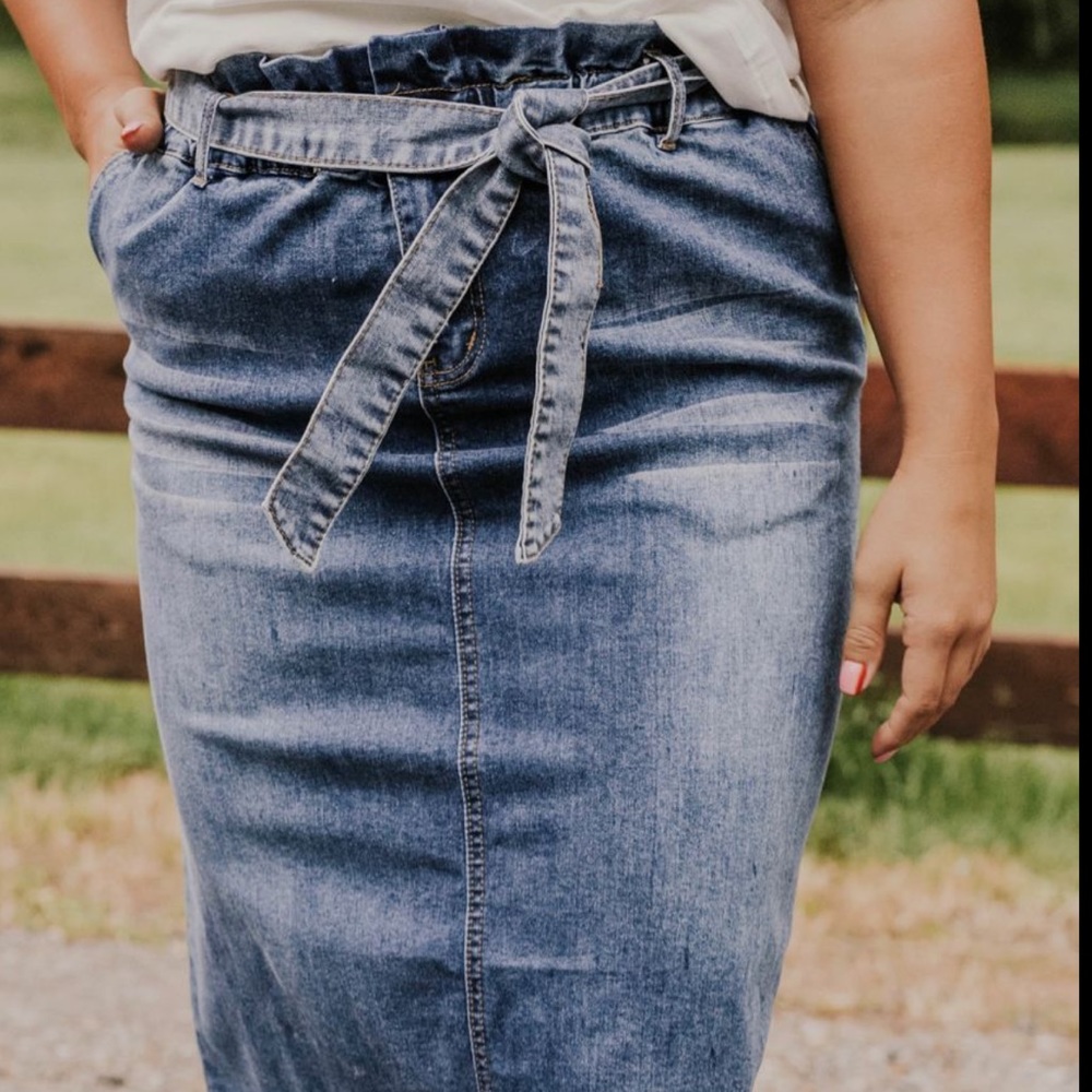 Roolee | Hayden | denim | paper bag | skirt